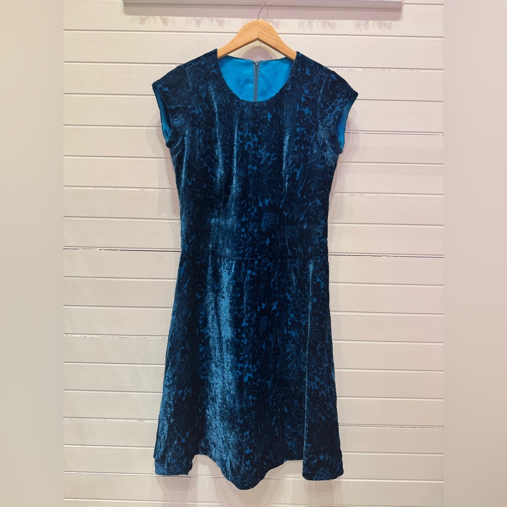 Shoshana Marla Dress Blue Velvet Design